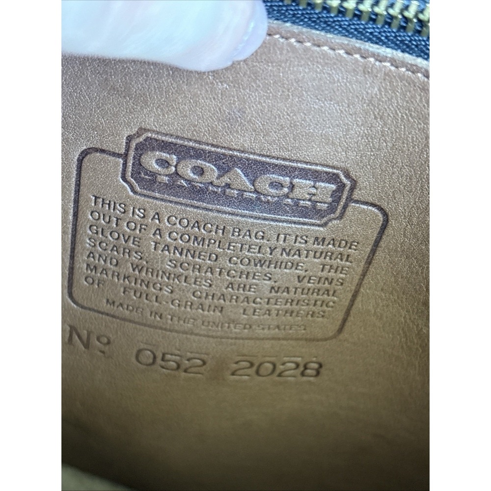 Vintage COACH Nottingham Binocular Crossbody Bag Tabac British Tan Leather USA - Picture 14 of 16